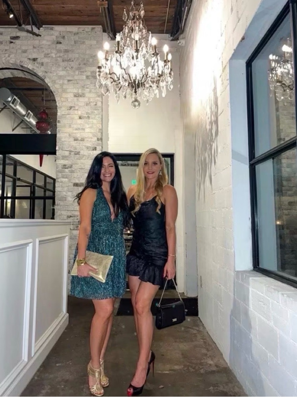 Lulu's Teal Metallic Pleated Backless Evening Dress